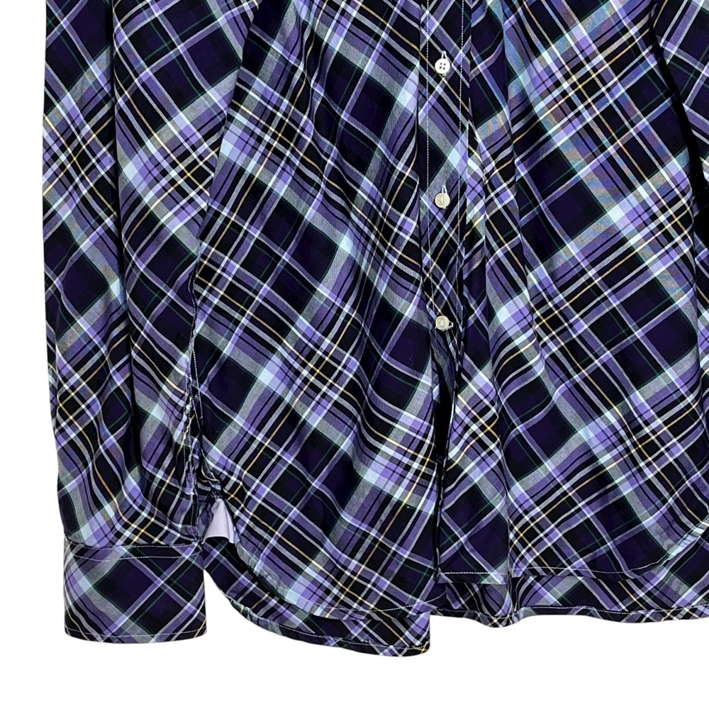 Tommy Hilfiger Mens XL Purple Plaid Button Down Long Sleeve Casual Shirt‎ - Picture 3 of 8